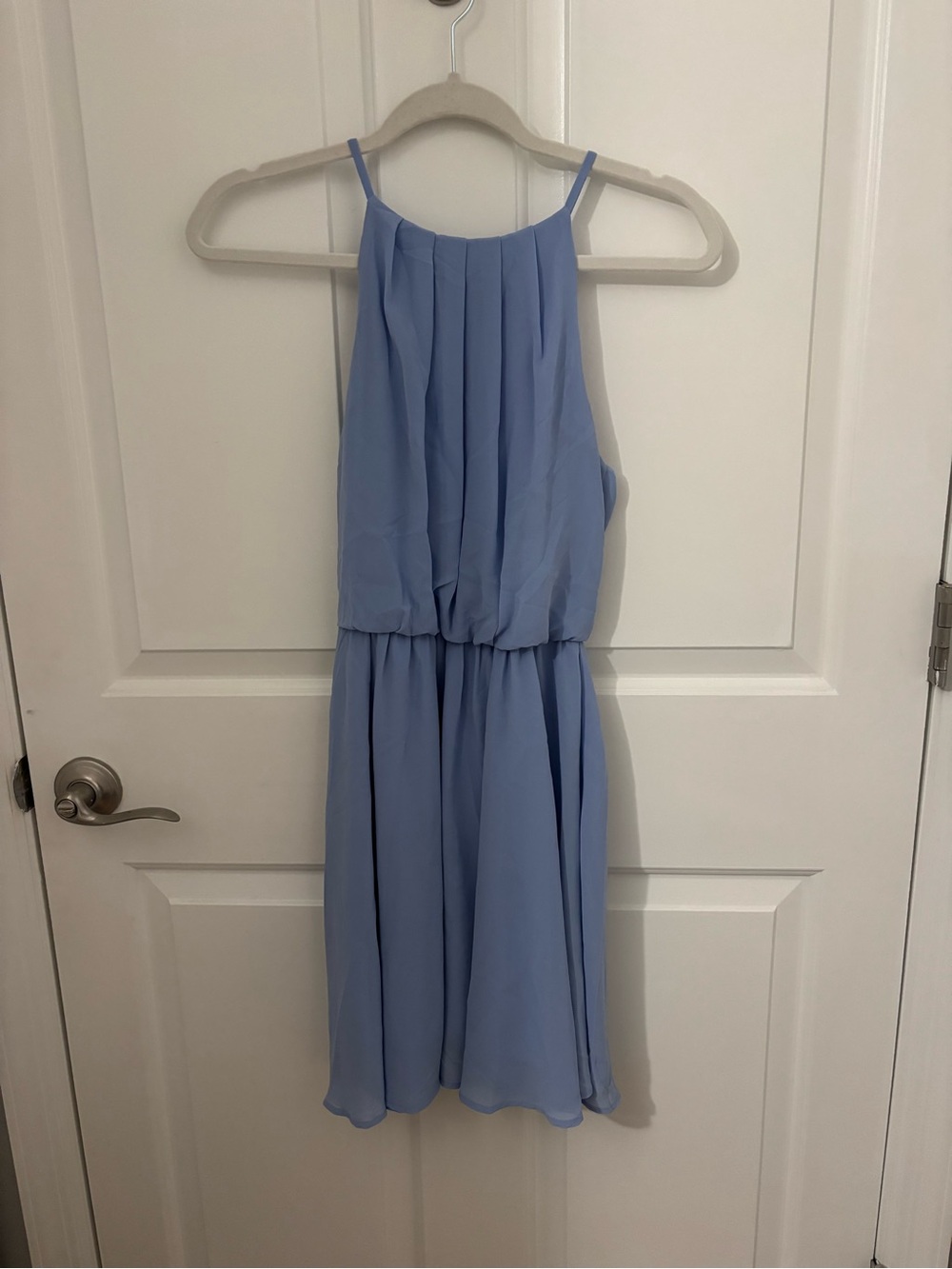 Lush Sky Blue Chiffon Mini Dress size XS